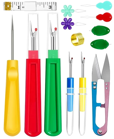 Gnuadz Seam Rippers Thread Ripper Embroidery Removal Tool Threaders Thimbles Tape Measure Awl Snips