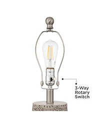 360 Lighting Lavinia 24 1/2"H Carved Stone Motif Table Lamp Set of 2 with Dimmer