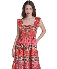 Vince Camuto Petite Square Neck Sleeveless Midi Dress