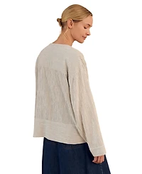 Celtic & Co. Women's V Neck Relaxed Swing Top