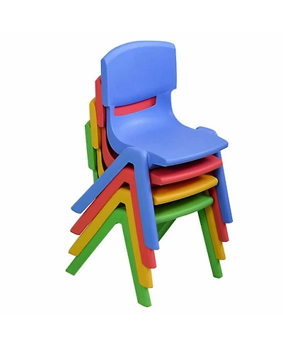 Gouun 4-Pack Stackable Children Chairs for Playroom and Classroom