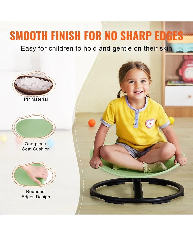 Sugift Kids Swivel Chair, 220 lbs Capacity, Sensory Spinning Chair, for Focus and Balance