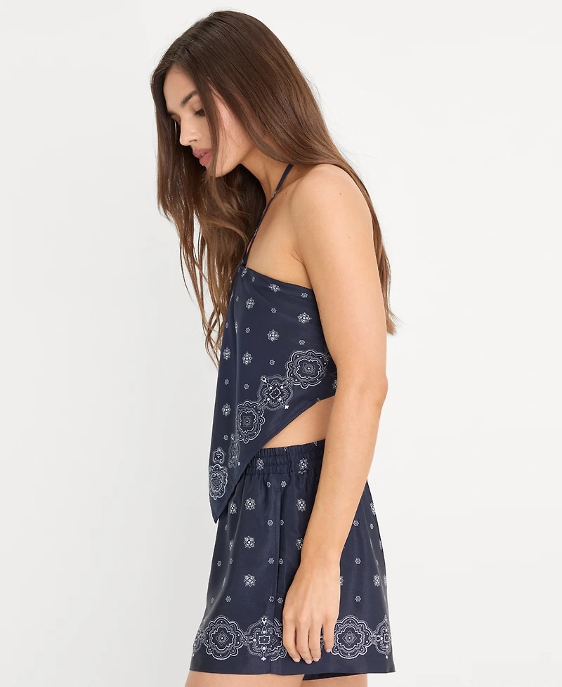 Good American Women's Bandana Print Top