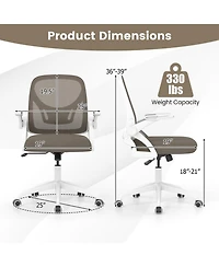 Gouun Ergonomic Mesh Desk Chair with Lumbar Support and Flip-Up Arms