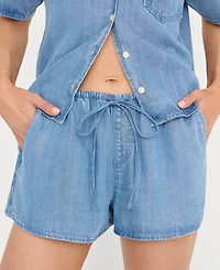 Good American Women's Pull-On Denim Shorts