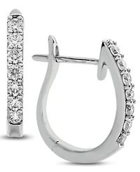 Diamond Hoop Earrings (1/2 ct. t.w.) in 14k White or Yellow Gold
