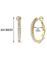 Diamond Hoop Earrings (1/2 ct. t.w.) in 14k Gold