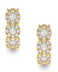 Diamond Halo Hoop Earrings (1 ct. t.w.) in 14k Gold or 14k White Gold