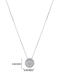 Diamond Halo Cluster 18" Pendant Necklace (1/2 ct. t.w.) in 14k White Gold