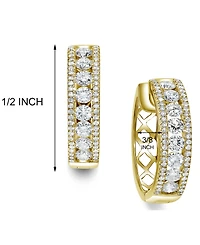 Diamond Openwork Hoop Earrings (1/2 ct. t.w.) in 14k Gold