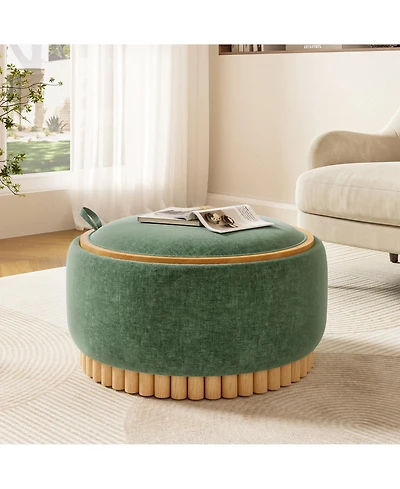 Rainsken 29" Round Storage Ottoman