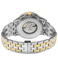 Gevril Men's Wind master Swiss Automatic Two toned Ss Ipyg Bracelet Watch
