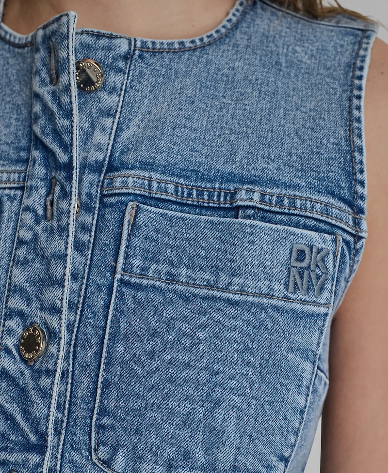 Dkny Jeans Women's Sleeveless Button-Front Vest