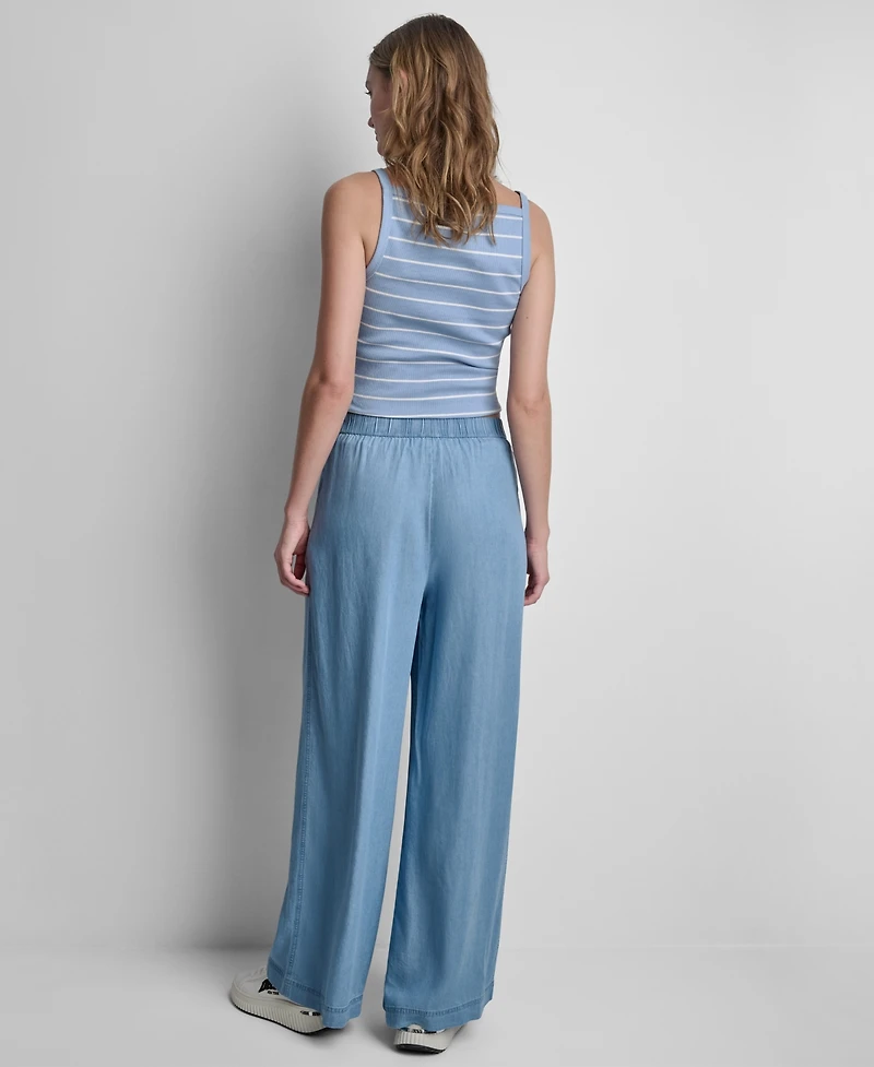 Dkny Jeans Women's High-Rise Wide-Leg Pants