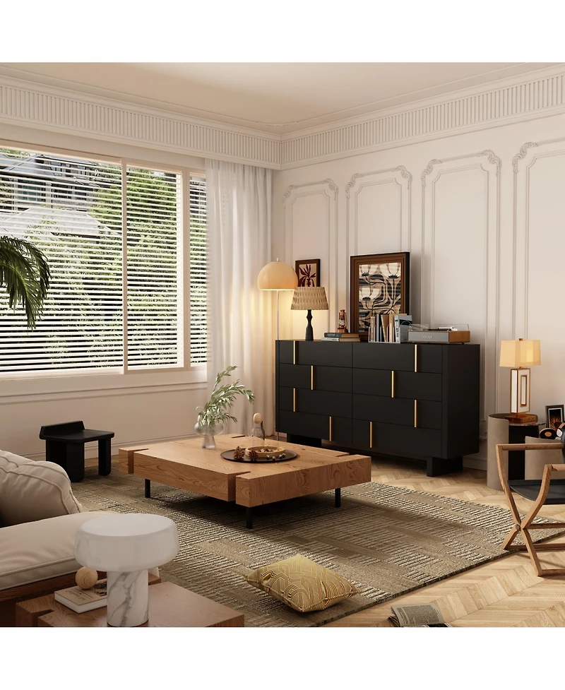 Famapy 71" Dresser with 8 Large Drawers, Bedroom Chest