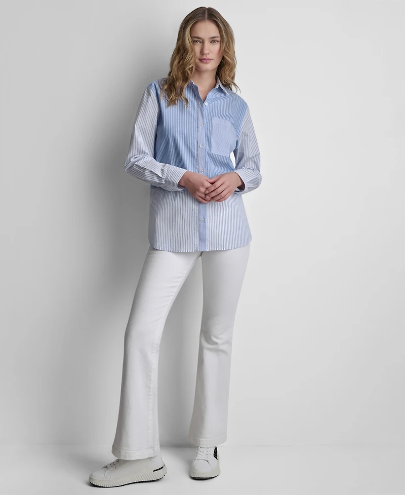 Dkny Jeans Women's Long-Sleeve Classic-Fit Shirt