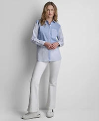 Dkny Jeans Women's Long-Sleeve Classic-Fit Shirt