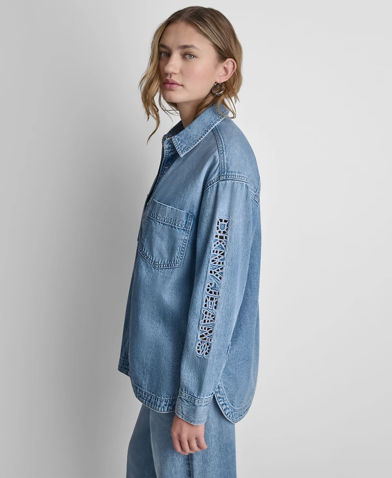 Dkny Jeans Women's Long-Sleeve Oversized Shirt