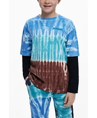 Desigual Boys Boys's Tie-Dye layered effect T-shirt