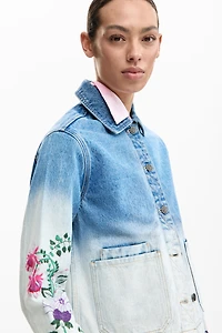 Desigual Women's Denim jacket flowers