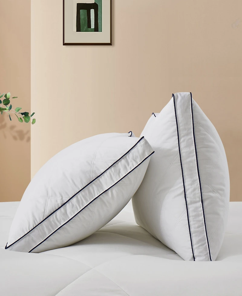 Unikome Diamond Quilted Goose Down Feather 2-Pack Pillow, Standard