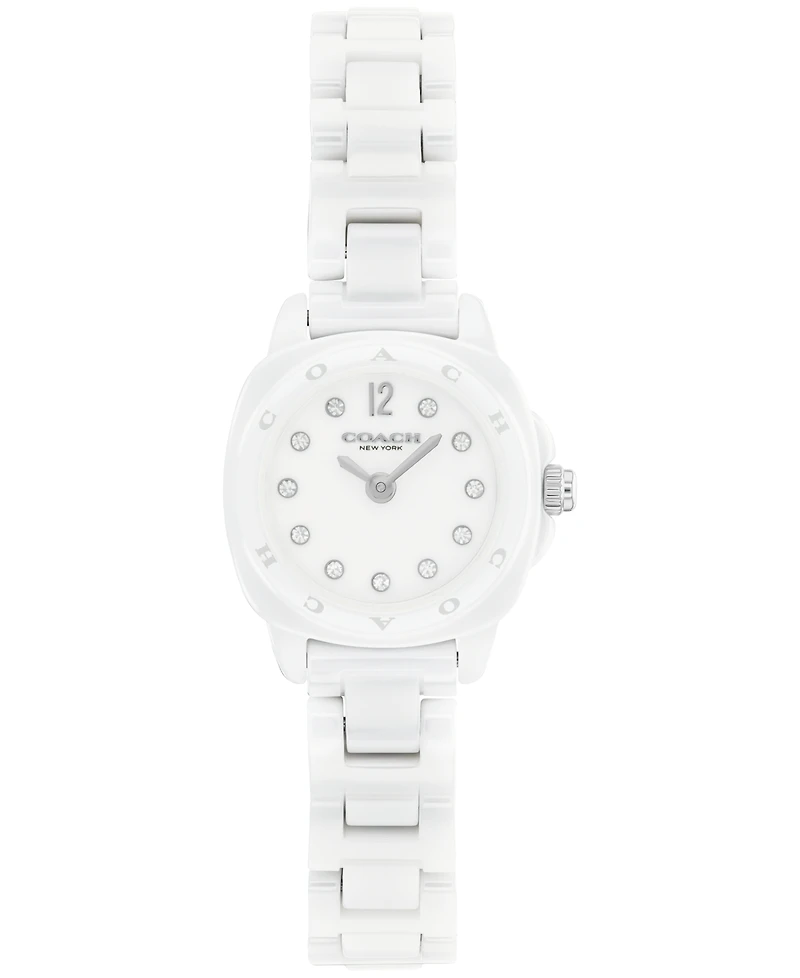 Coach Women's Kitt White Ceramic Bracelet Watch, 21mm