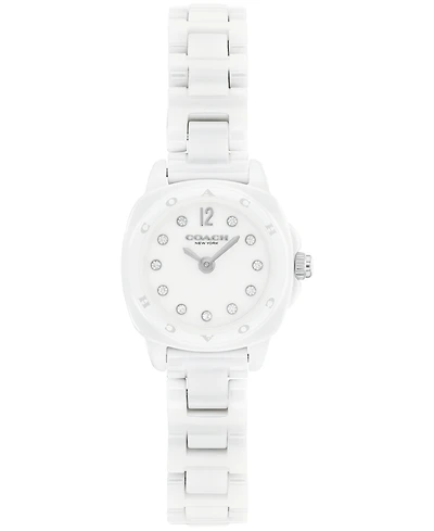 Coach Women's Kitt White Ceramic Bracelet Watch, 21mm