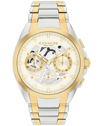 Coach Men's Jackson Two Tone Stainless Steel Bracelet Watch, 41.5mm