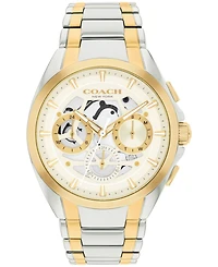Coach Men's Jackson Two Tone Stainless Steel Bracelet Watch, 41.5mm