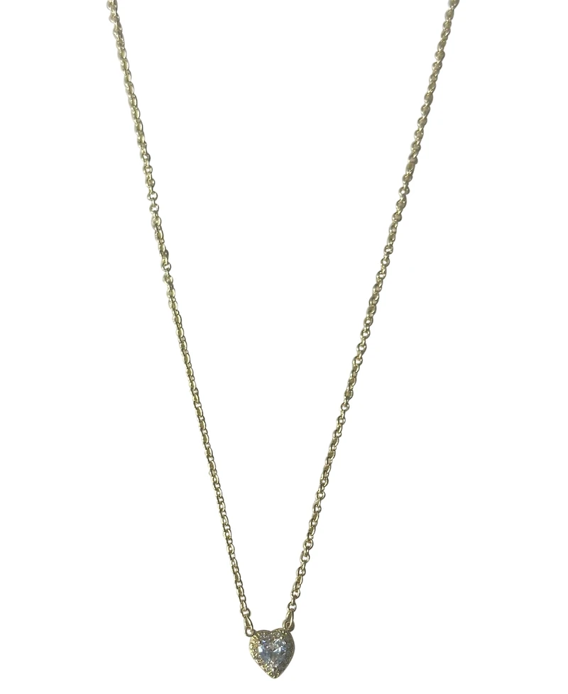 Adornia Cubic Zirconia Halo Heart Necklace