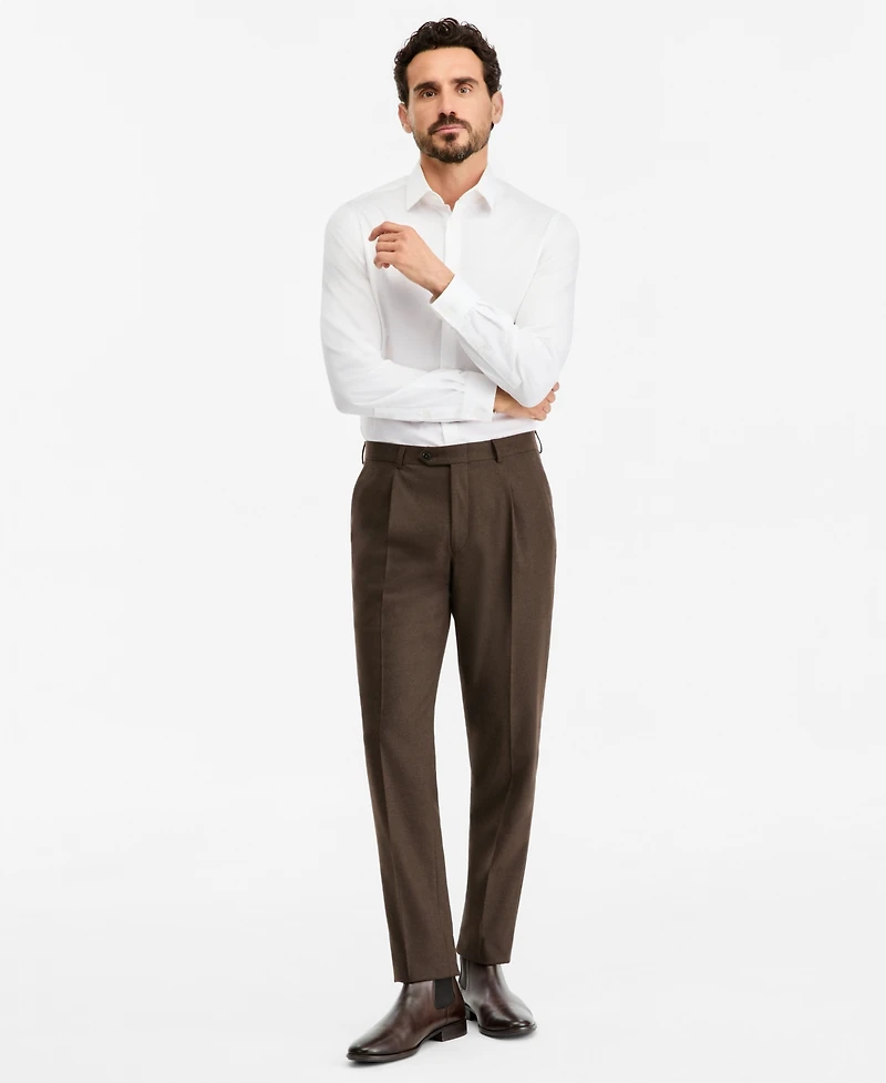 Michael Kors Men's Classic-Fit Denim Flannel Solid Pants