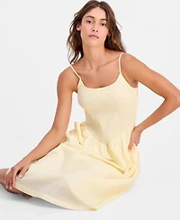 And Now This Petite Smocked Scoop Neck Sleeveless Midi Dress, Macy's Exclusive