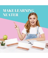 Gnuadz 100pcs Clear Plastic Pencil Box Hinged Lid School Office Storage Case