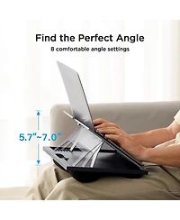 Gnuadz Laptop Stand Portable Adjustable 8 Angles Dual Cushion Bed Sofa Car Desk