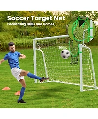 Gnuadz Soccer Goal Steel Backyard Target Net Outdoor Sports Gifts