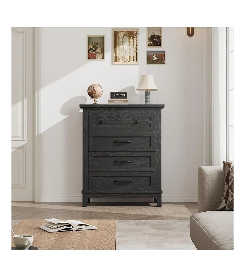 Gaomon Tall Bedroom Dresser with 4 Drawers and Storage