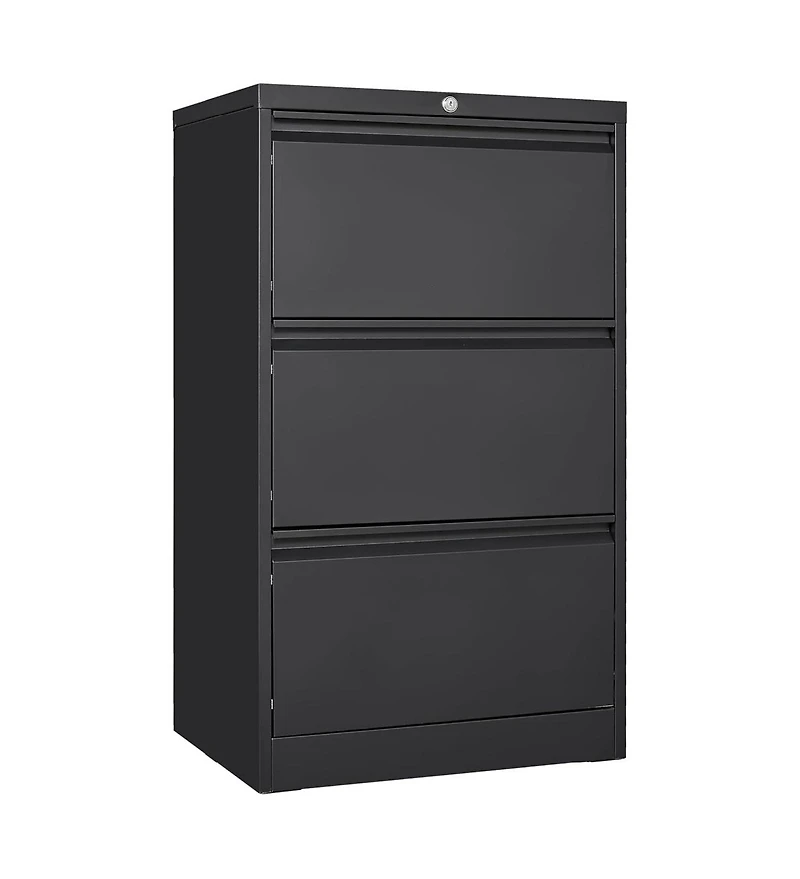 gaomon Lateral Steel Filing Cabinet with 3 Locking Drawers and Card Holder