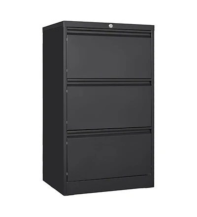 gaomon Lateral Steel Filing Cabinet with 3 Locking Drawers and Card Holder