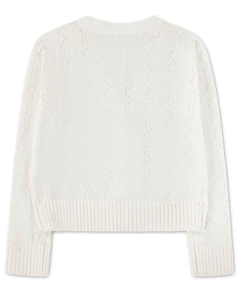 abercrombie kids Girls' Pointelle Cardigan Sweater