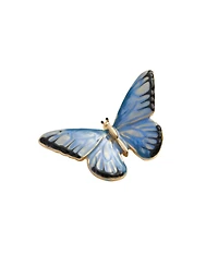 Fable England Enamel Blue Butterfly Brooch