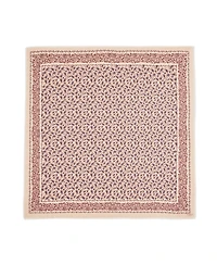 Fable England Paisley Folk Caramel Square Scarf