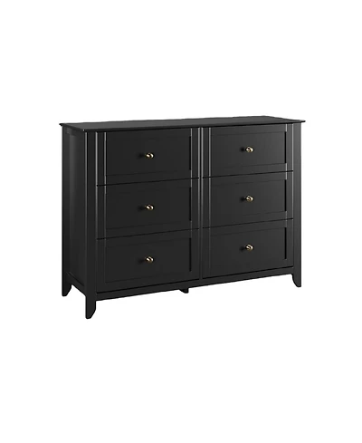 gaomon Modern 6 Drawer Bedroom Dresser Chest with Tv Stand Top