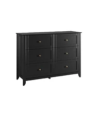 gaomon Modern 6 Drawer Bedroom Dresser Chest with Tv Stand Top