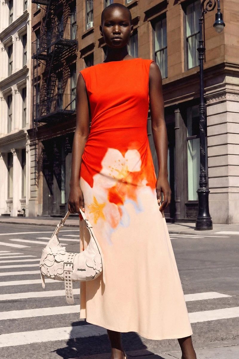 Desigual Women's Two-tone floral dress