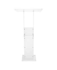 Sugift Podium Stand, 50" Acrylic Lectern, Portable Laptop Desk, for Classroom