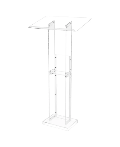Sugift Podium Stand, 50" Acrylic Lectern, Portable Laptop Desk, for Classroom