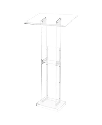Sugift Podium Stand, 50" Acrylic Lectern, Portable Laptop Desk, for Classroom