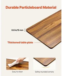 Sugift Overbed Table, Mobile with Electric Lift, Adjustable Height for Home or Office