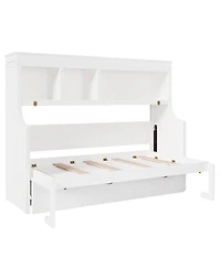 Streamdale Furniture Twin Size Murphy Bed with Desk and Storage Shelves