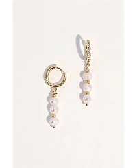 Joey Baby 18K Gold Plated Freshwater Pearls with Rose Gold Beads- Mathilde Earrings For Women